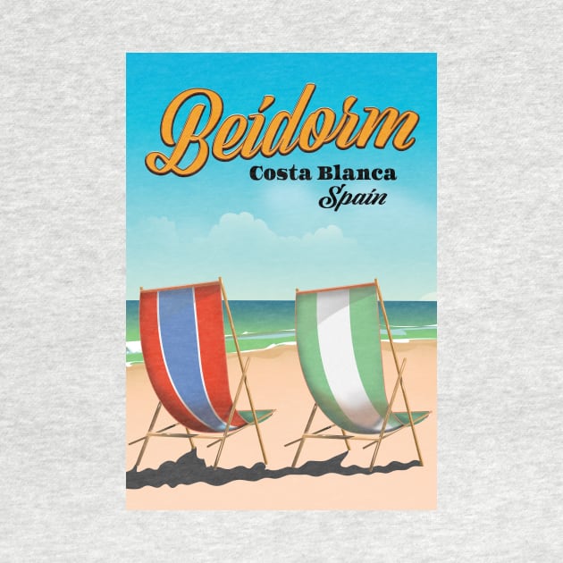 Benidorm Beach poster by nickemporium1